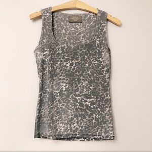 Zara Basic Gray Leopard Tank
